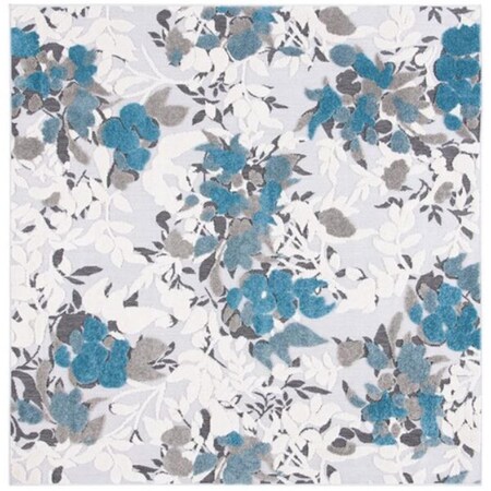 Safavieh 6 ft. 7 in. x 6 ft. 7 in. Contemporary Cabana Square Rug, Beige & Blue CBN674B-7SQ